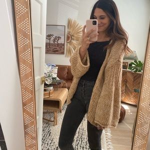 Free People Bell Sleeve Sweater Cozy Cardigan